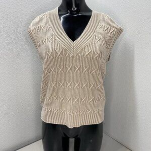 J.Society Cotton Sweater Vest Beige Women’s S